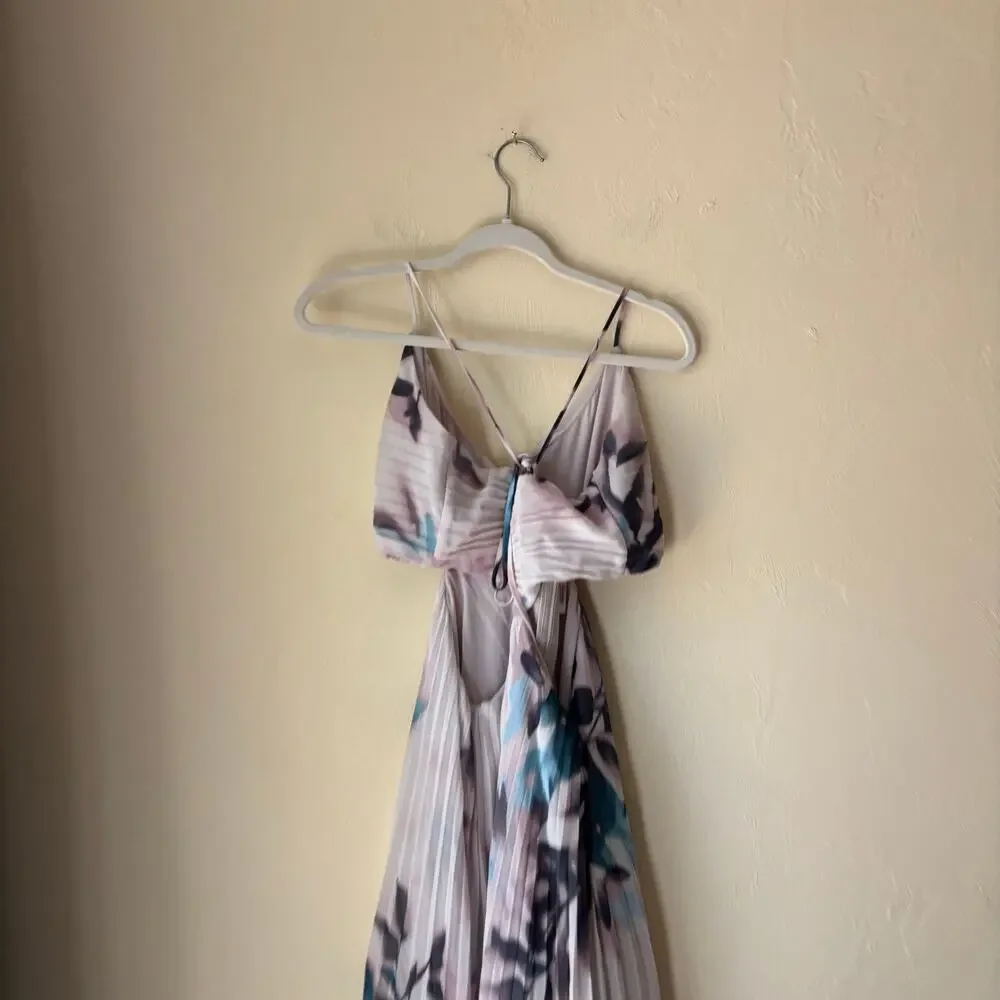 Abercrombie & Fitch The A&F Giselle Babydoll Maxi Dress XL Floral Wedding Guest